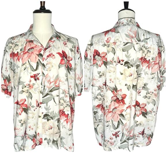 Abercrombie & Fitch | Men | Floral Hawaiian Relaxed Camp Button Up Shirt | Sz XL - Picture 1 of 8